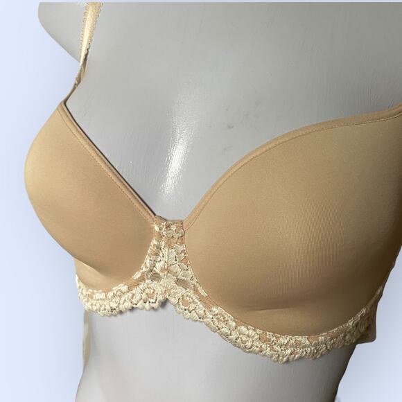 Wacoal Embrace Lace Bra Underwire Sand Beige Woman’s 30DD 853191 New NWT - Picture 3 of 11